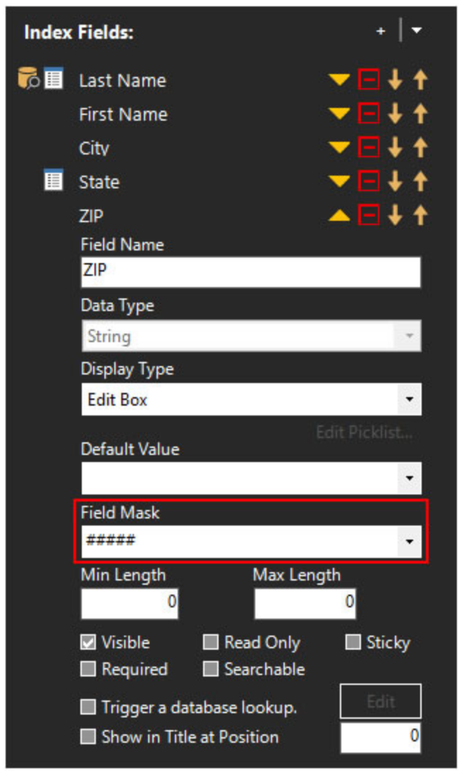 Creating Custom Field Masks